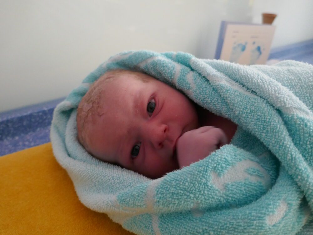 Neugeborenes Fjell Hein