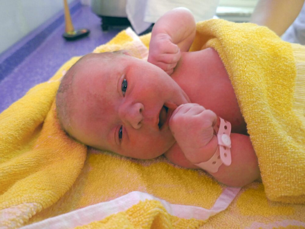 Neugeborenes Merle Linnekuhle